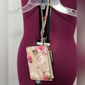 Nanette Lepore Wristlet Card Holder.  Fun Floral Pattern.